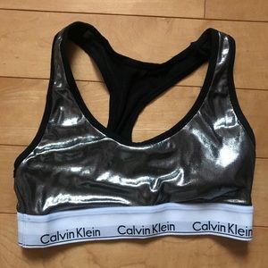 Silver Calvin Klein Sports Bra